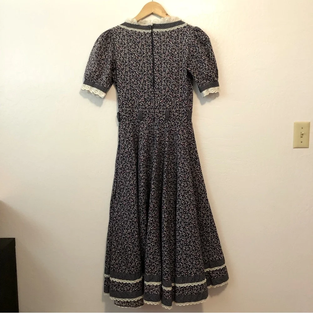 RARE Gunne Sax Jessica McLintock Vintage Prairie Dress - Picture 3 of 5